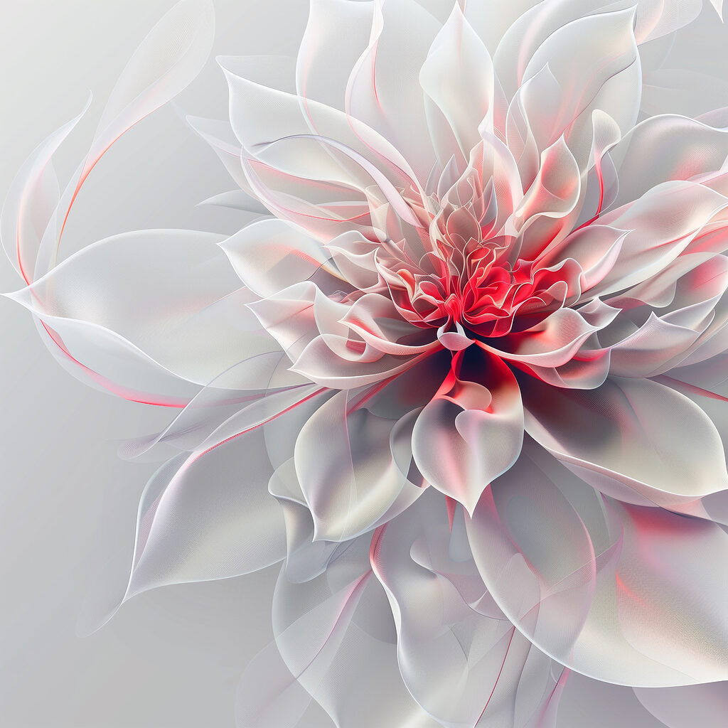 Flor de coração rosado — design completo