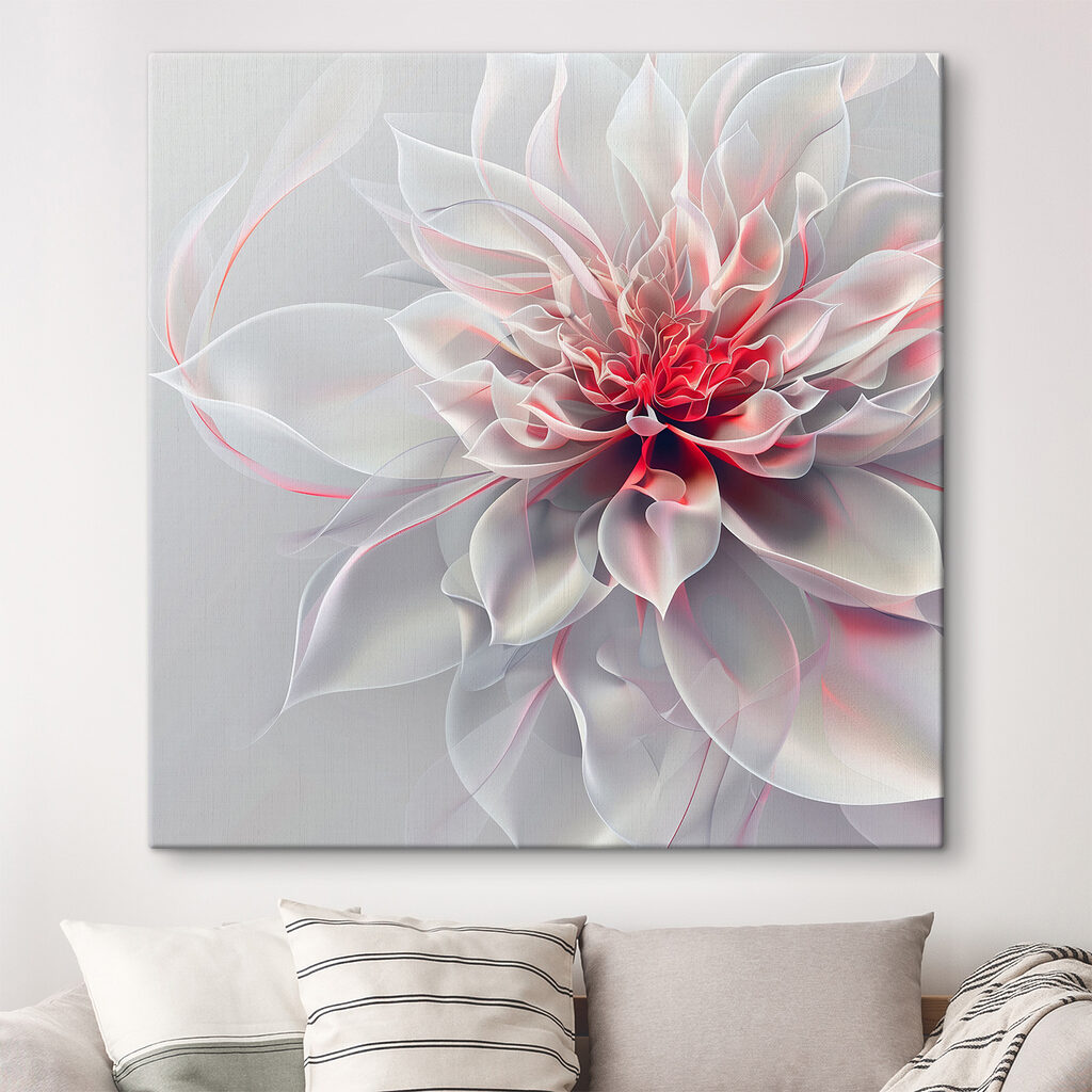 Flor de coração rosado — interior 2