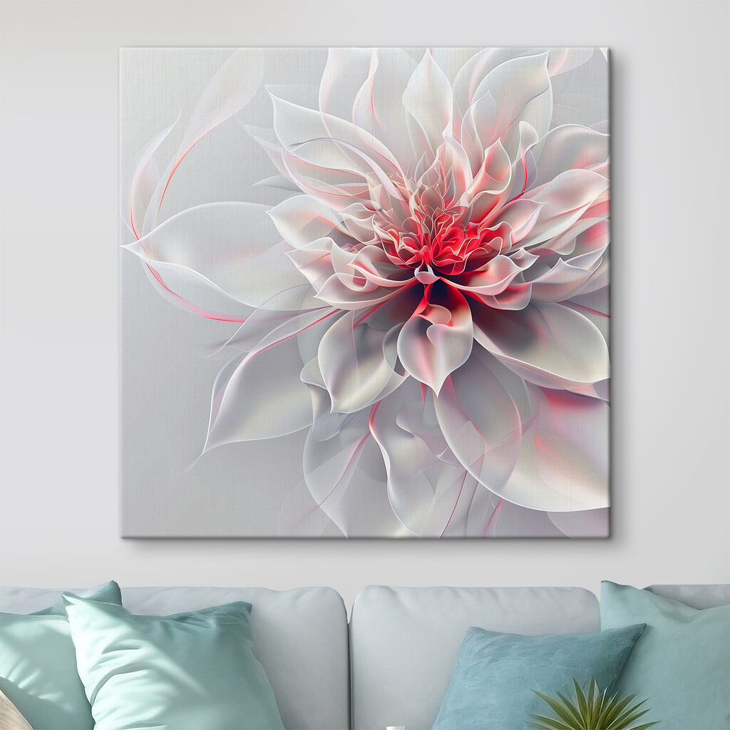 Flor de coração rosado — interior 1