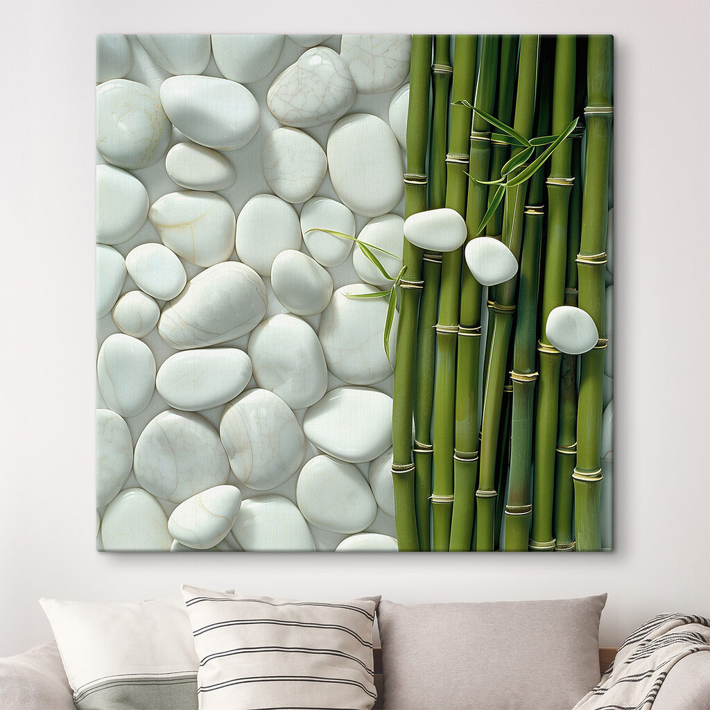 Bambu e pedras brancas — interior 2