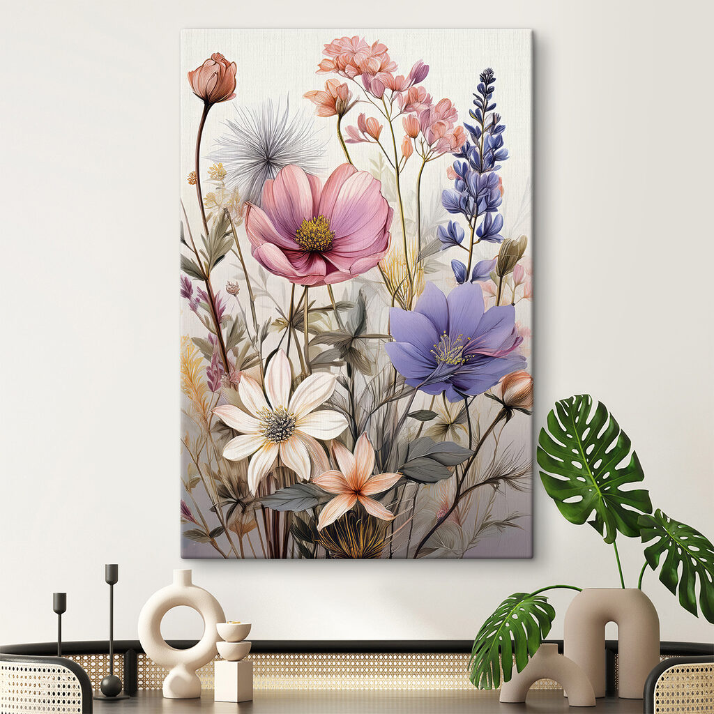 Flores silvestres em pastel — interior 2