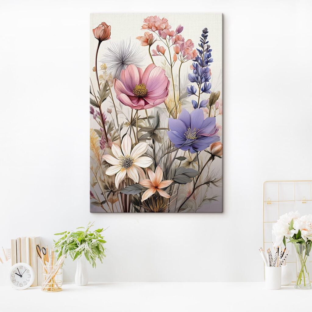 Flores silvestres em pastel — interior 3