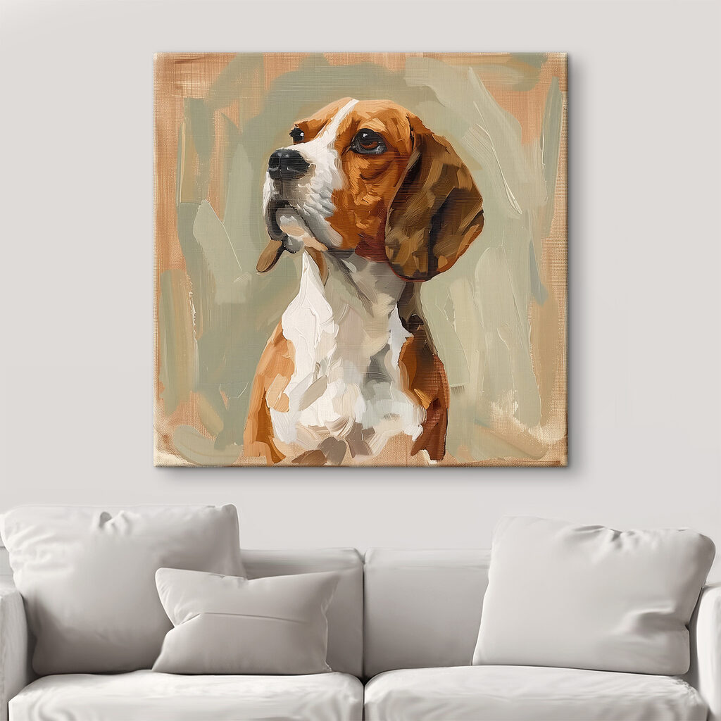 Beagle em pinceladas suaves — interior 2