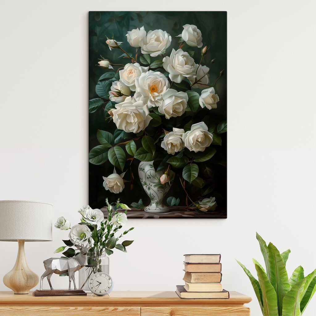 Rosas brancas na sombra — interior 2