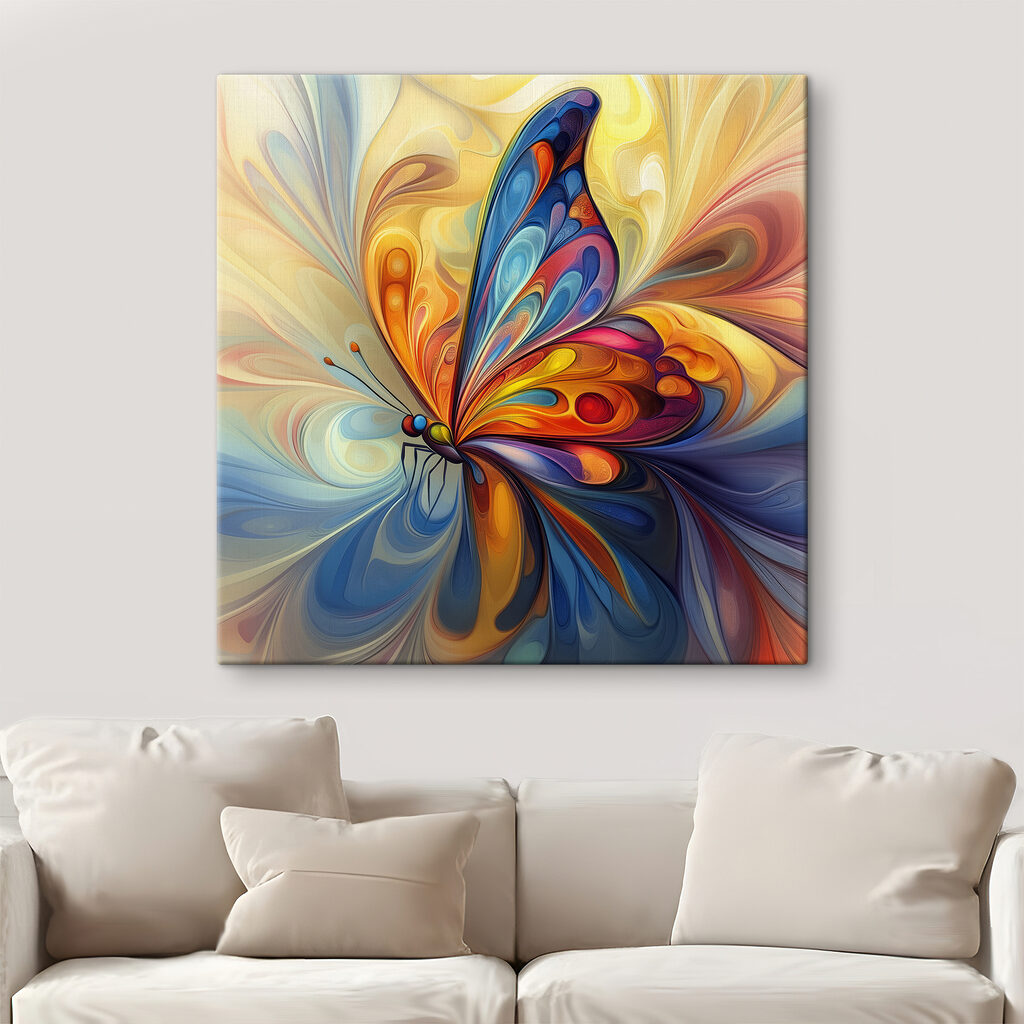 Borboleta de espirais coloridas — interior 1