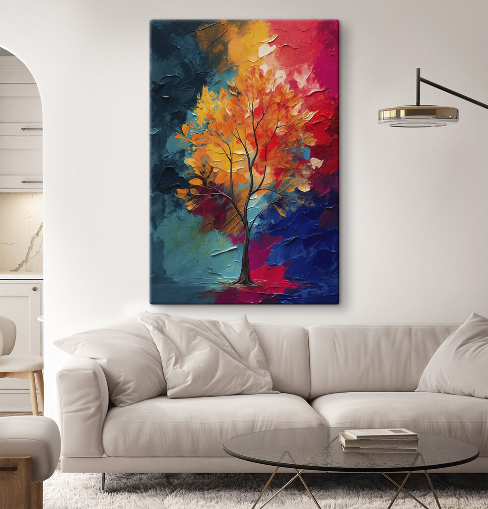 Árvore entre tintas — interior 2