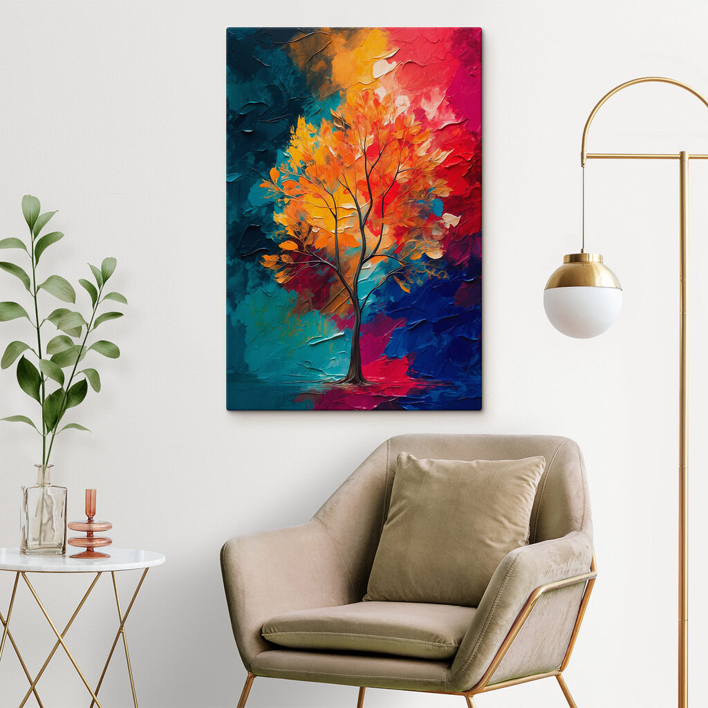 Árvore entre tintas — interior 3