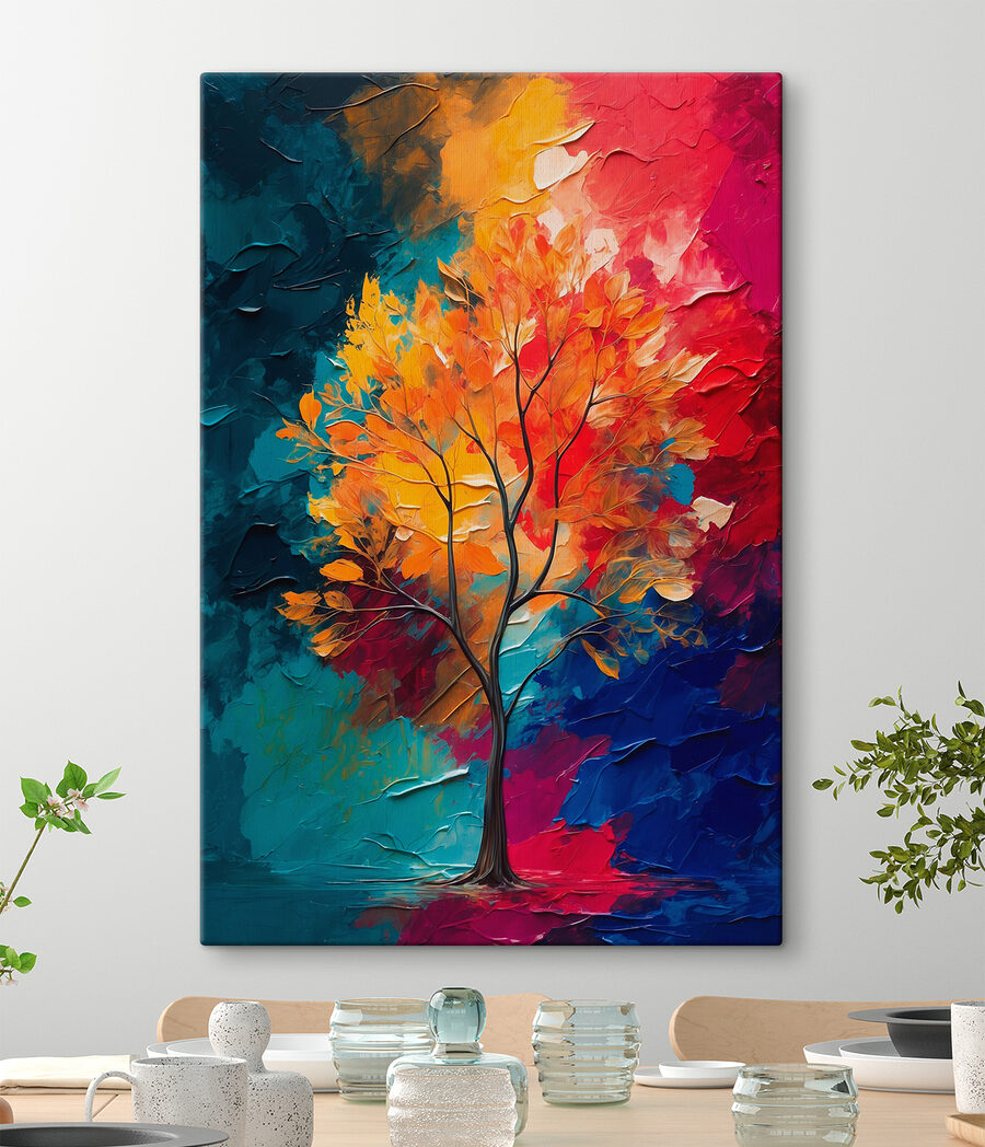 Árvore entre tintas — interior 1