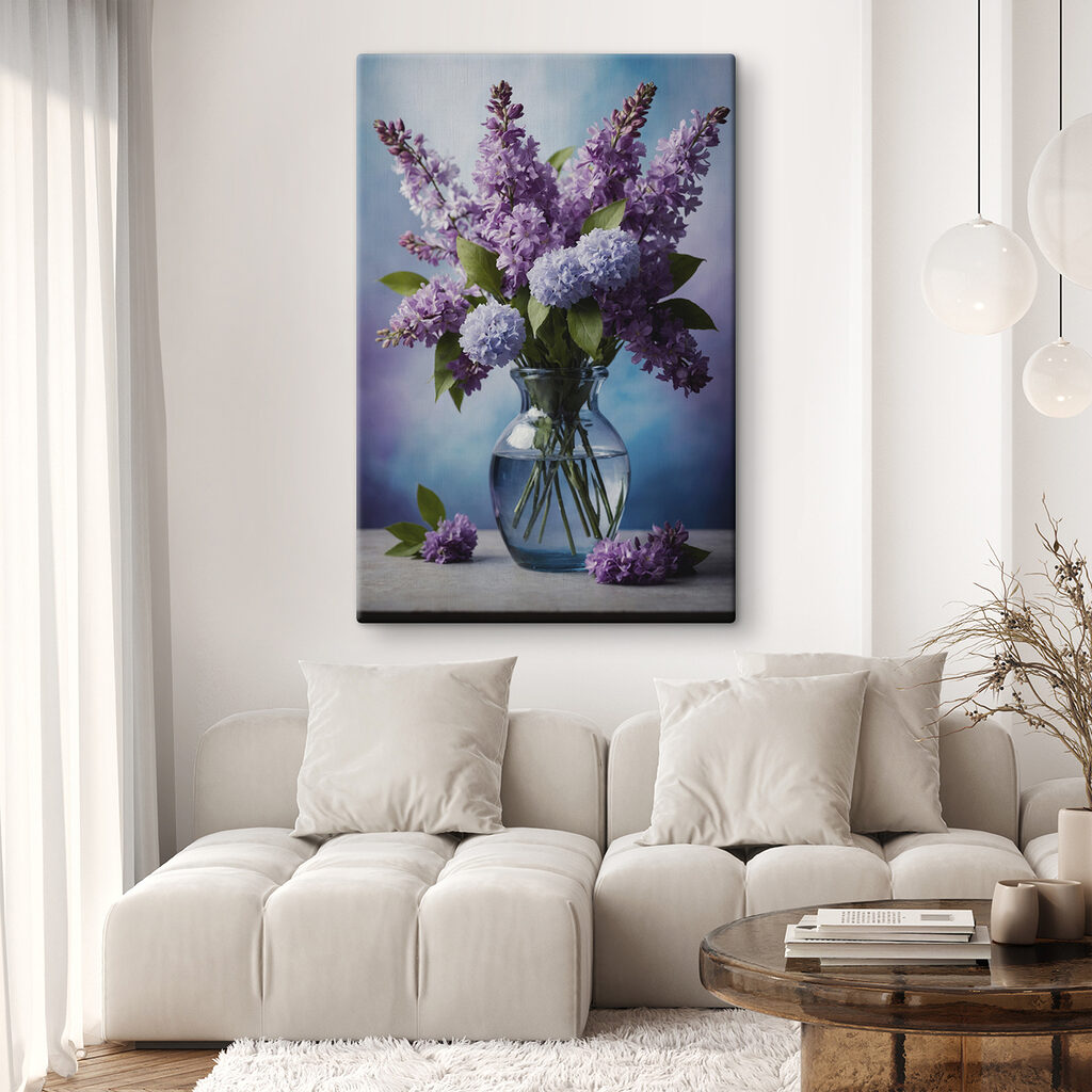 Lilases em vidro claro — interior 2