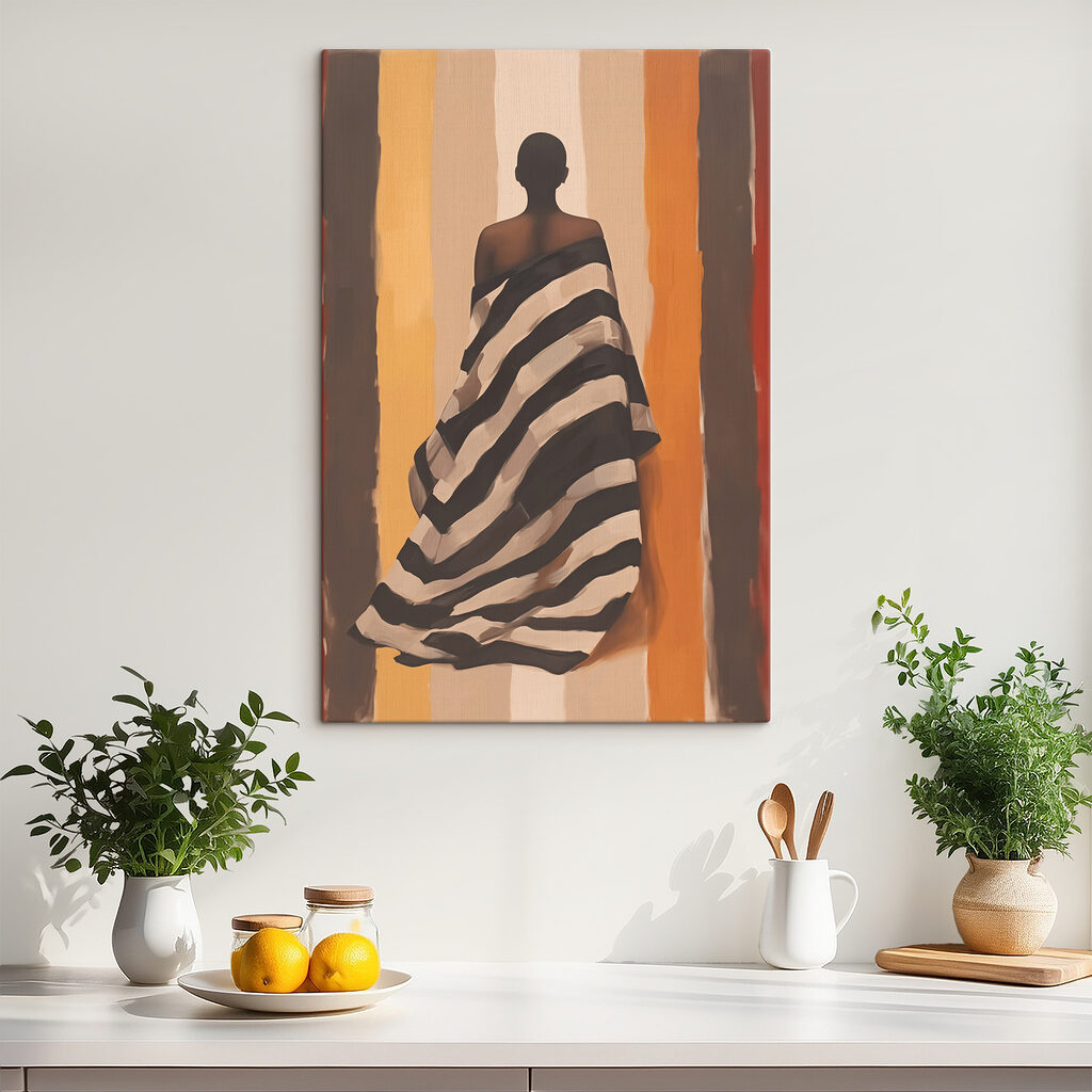 Vestido em riscas largas — interior 2