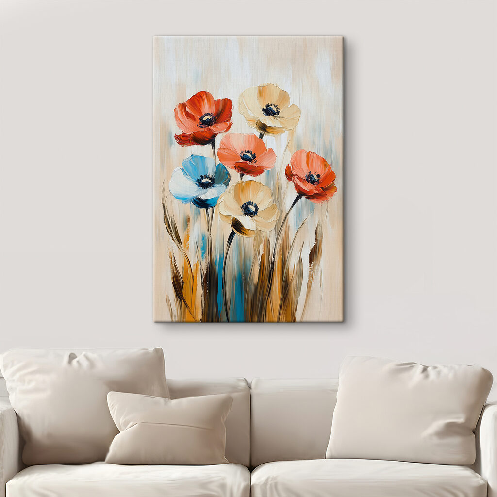 Flores entre hastes azuis — interior 4