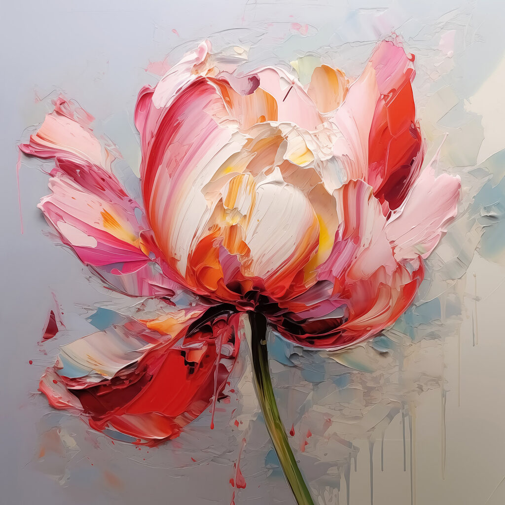 Tulipa em traços rosa — design completo