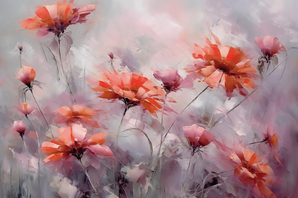 Flores cor de coral — design completo