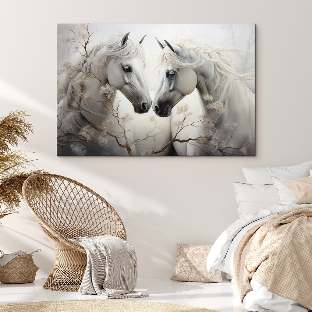 Dois cavalos entre ramos — interior 2