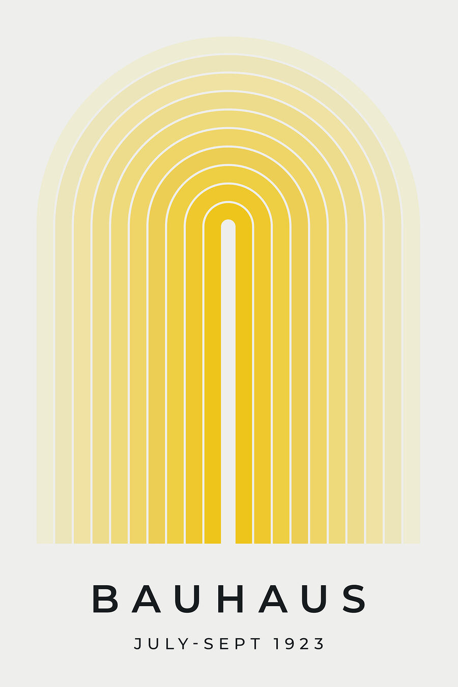 Arcos amarelos, estilo Bauhaus — design completo