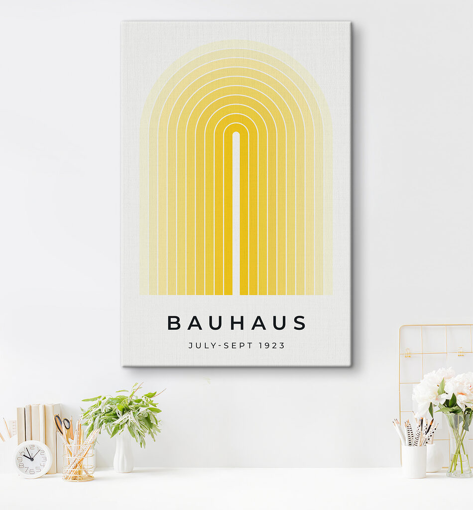 Arcos amarelos, estilo Bauhaus — interior 3