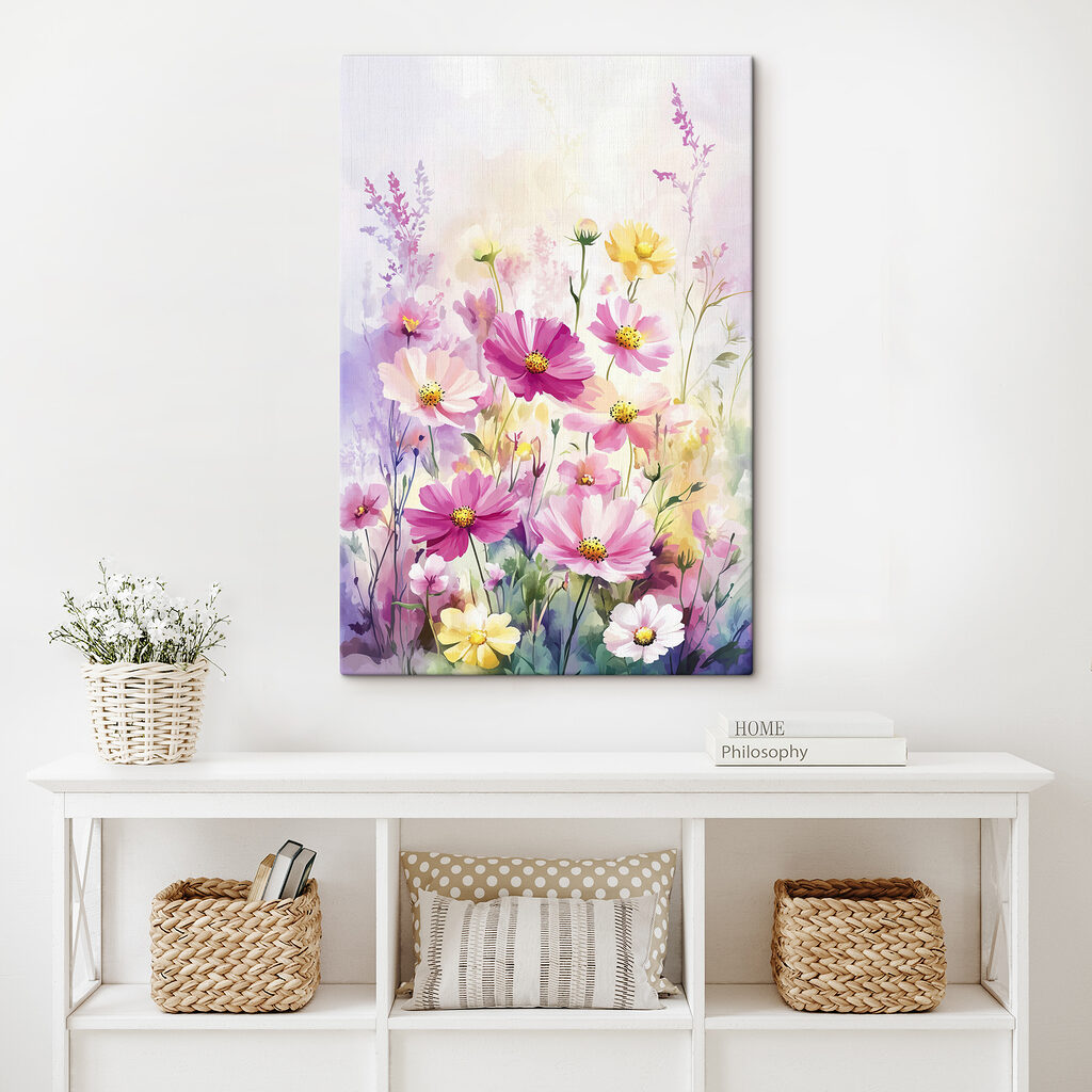 Flores silvestres em aguarela — interior 2