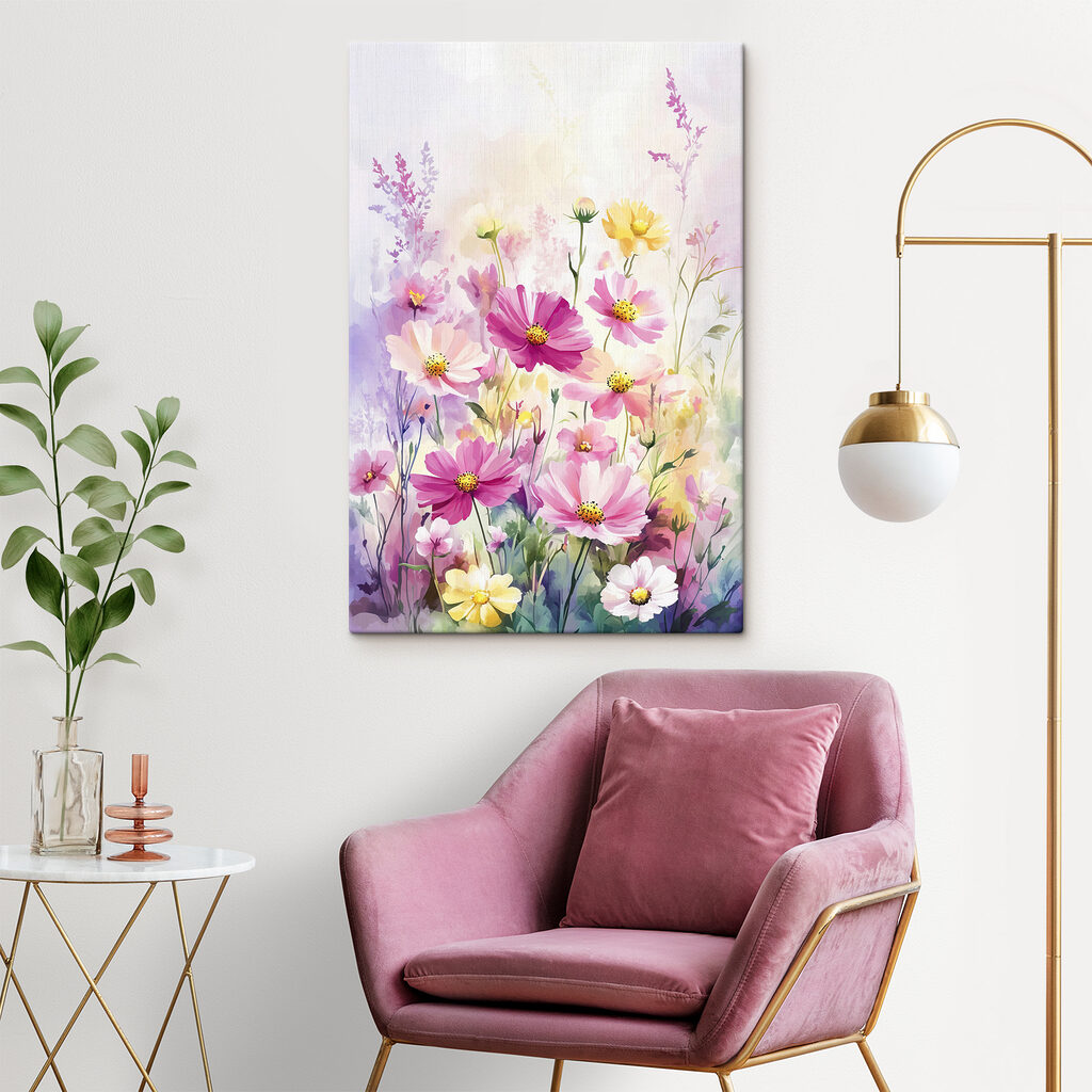 Flores silvestres em aguarela — interior 3