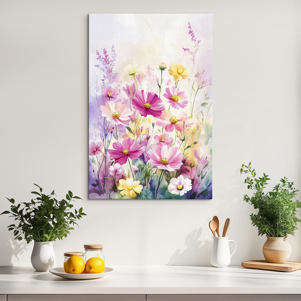 Flores silvestres em aguarela — interior 4