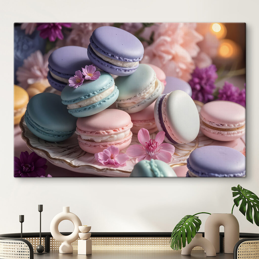Macarons entre flores lilases — interior 1