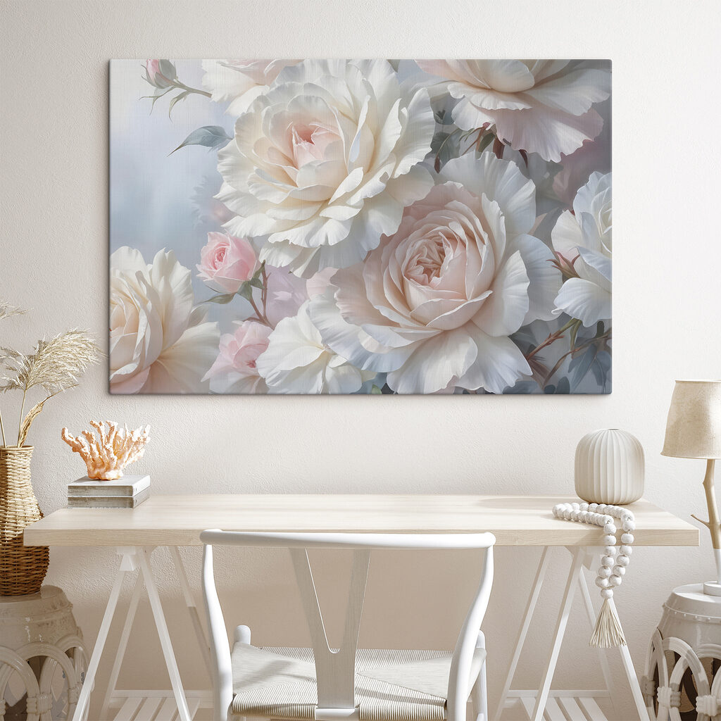 Rosas em camadas rosa-pérola — interior 1