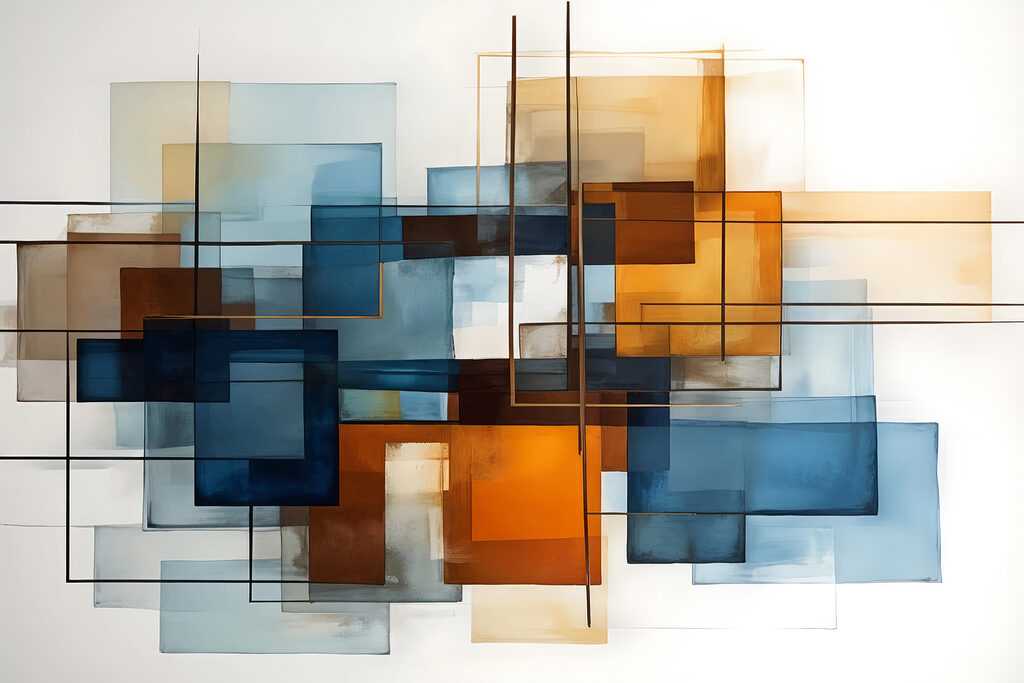 Formas transparentes em cor — design completo