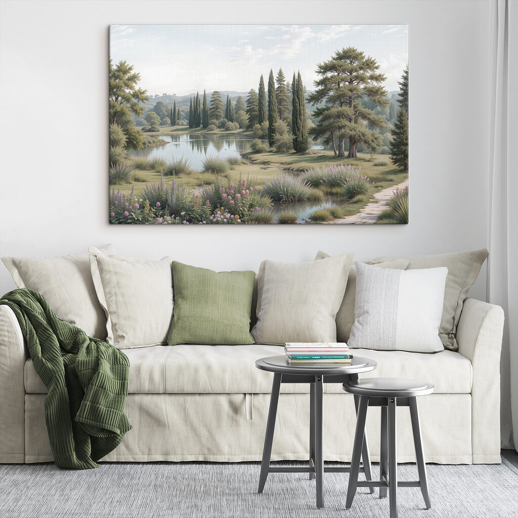 Ciprestes junto ao lago — interior 2