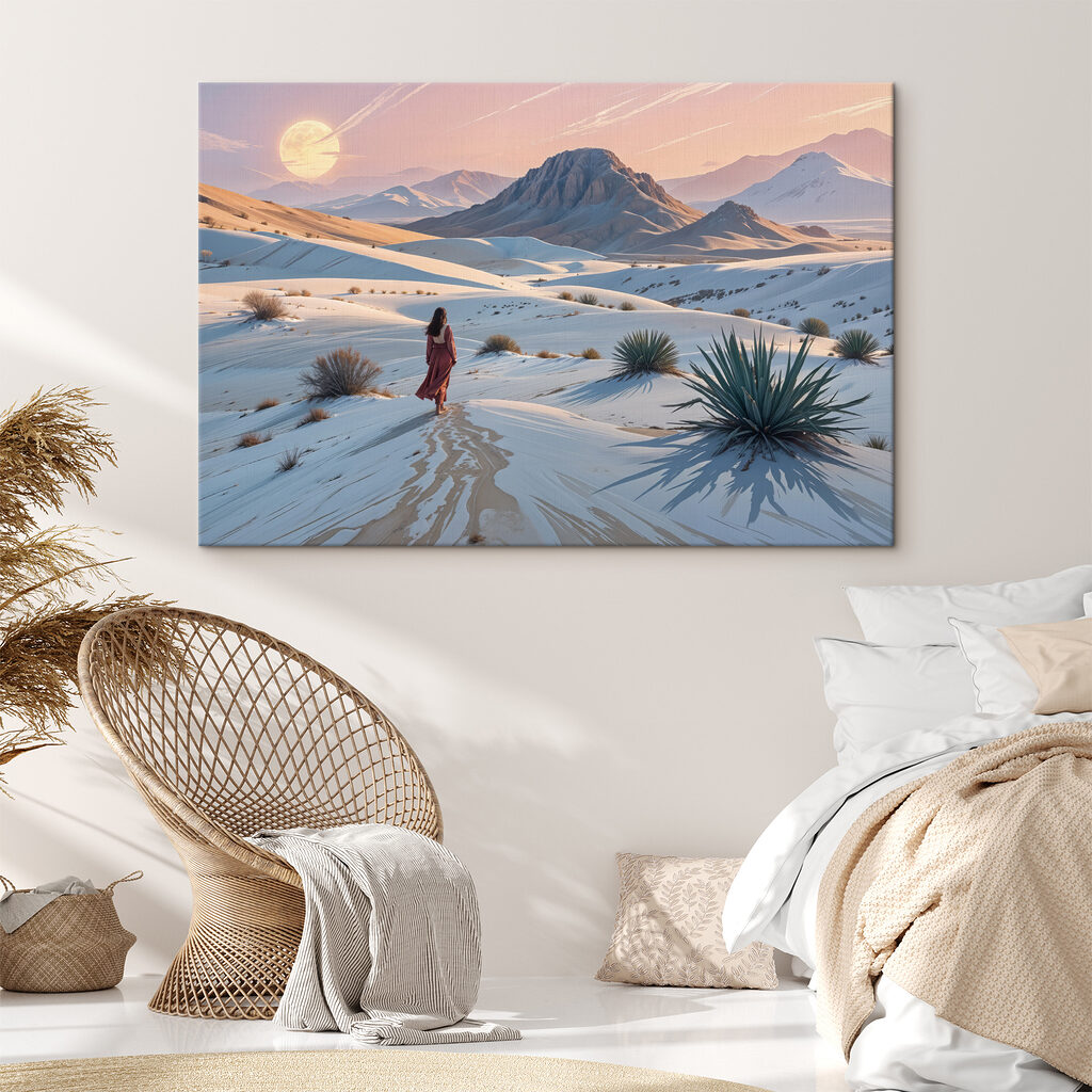 Pegadas no deserto pálido — interior 1