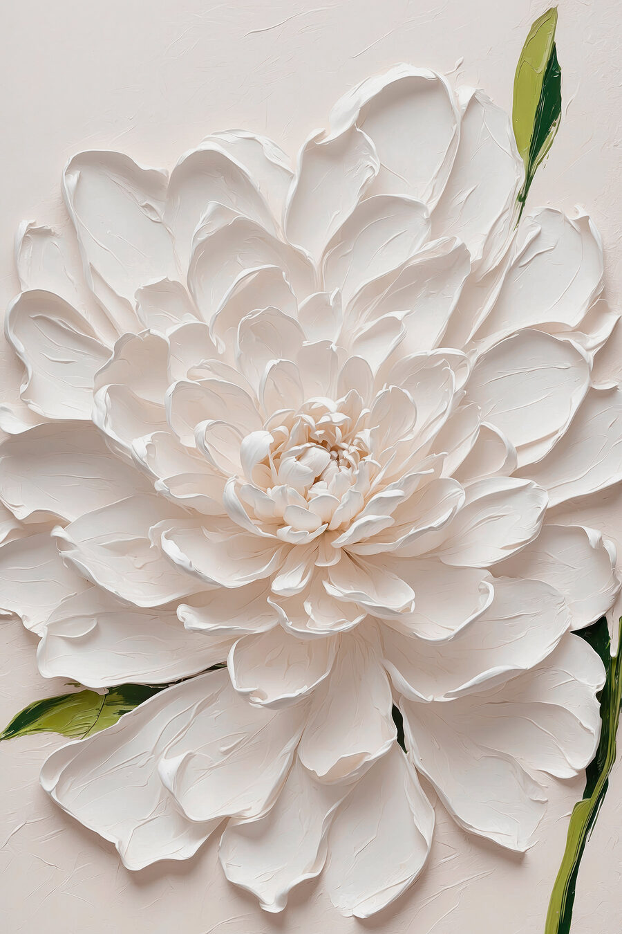 Flor branca e verde — design completo