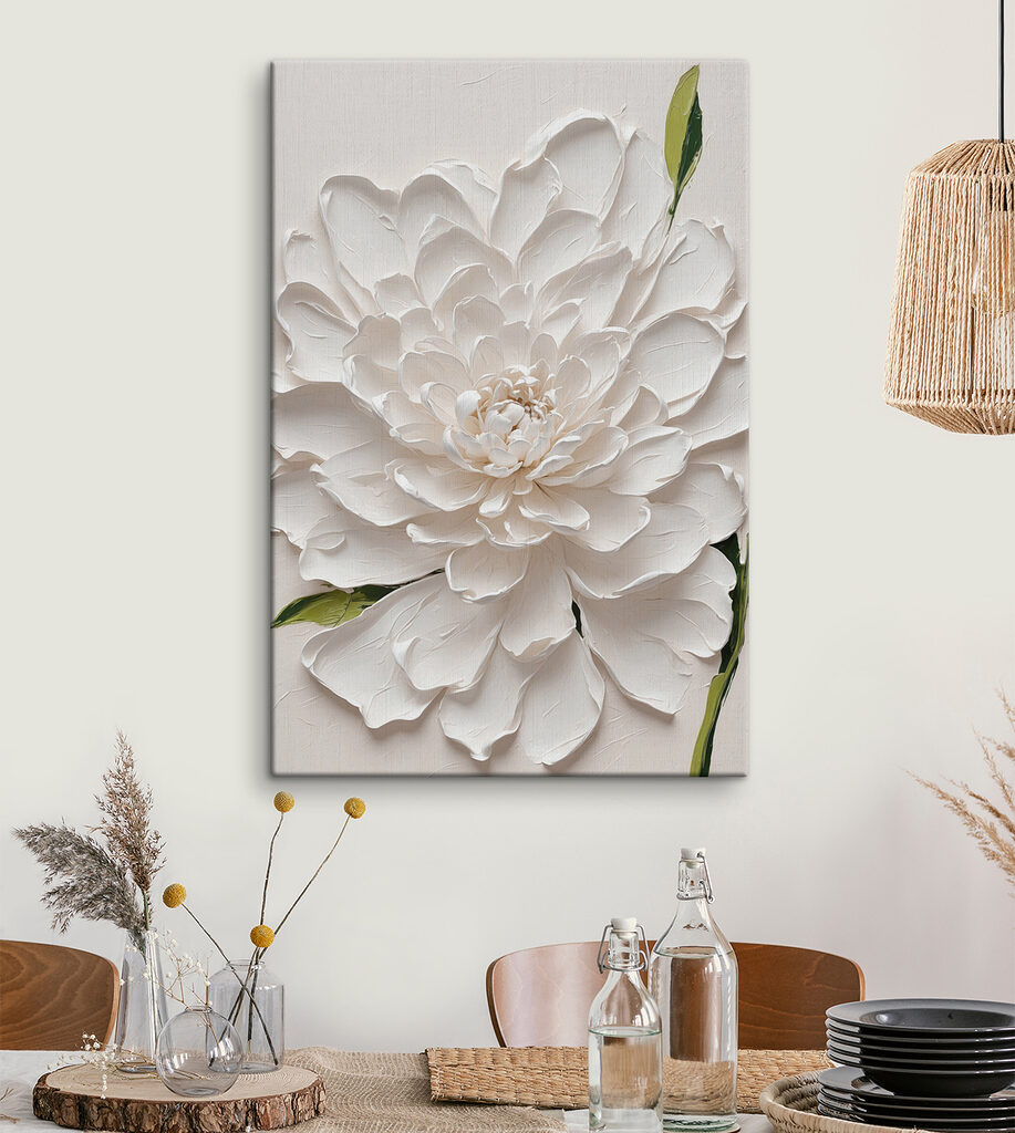 Flor branca e verde — interior 3