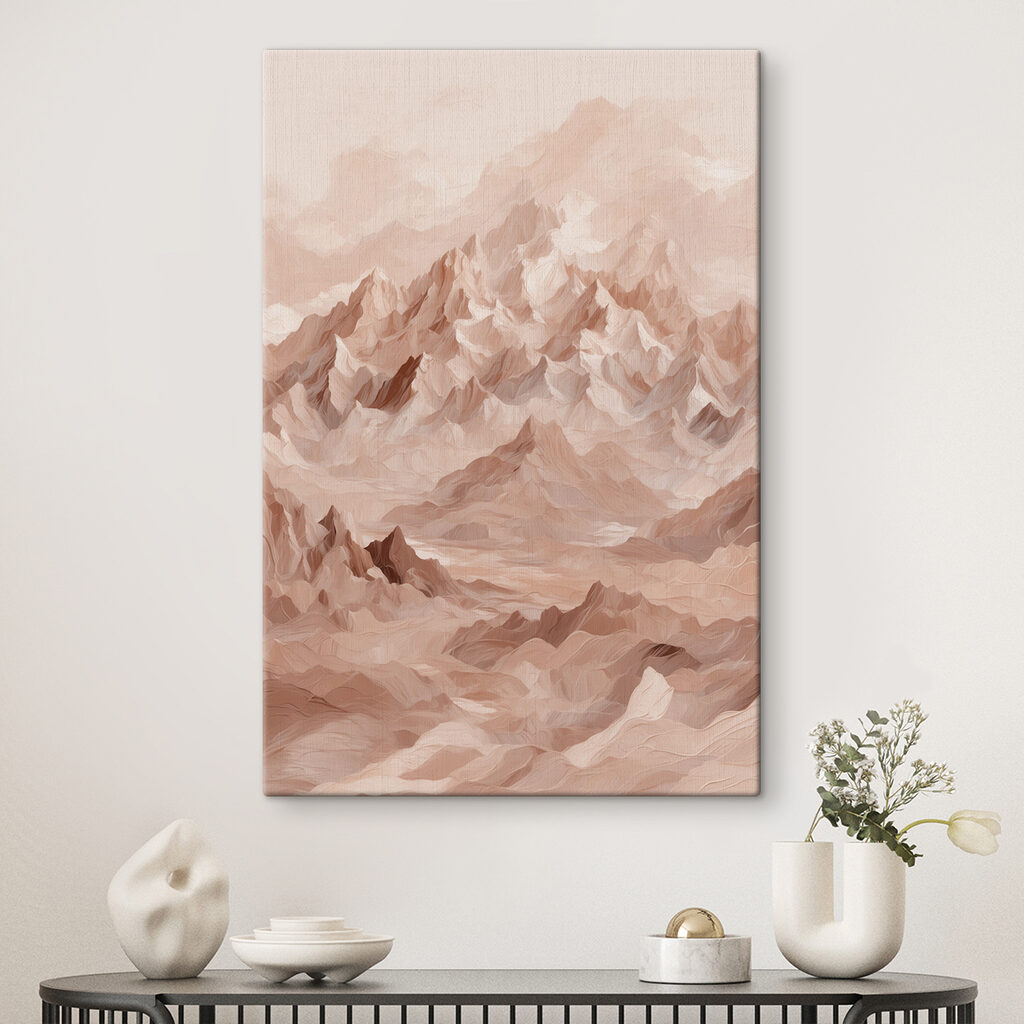 Montanhas cor-de-rosa na neblina — interior 1