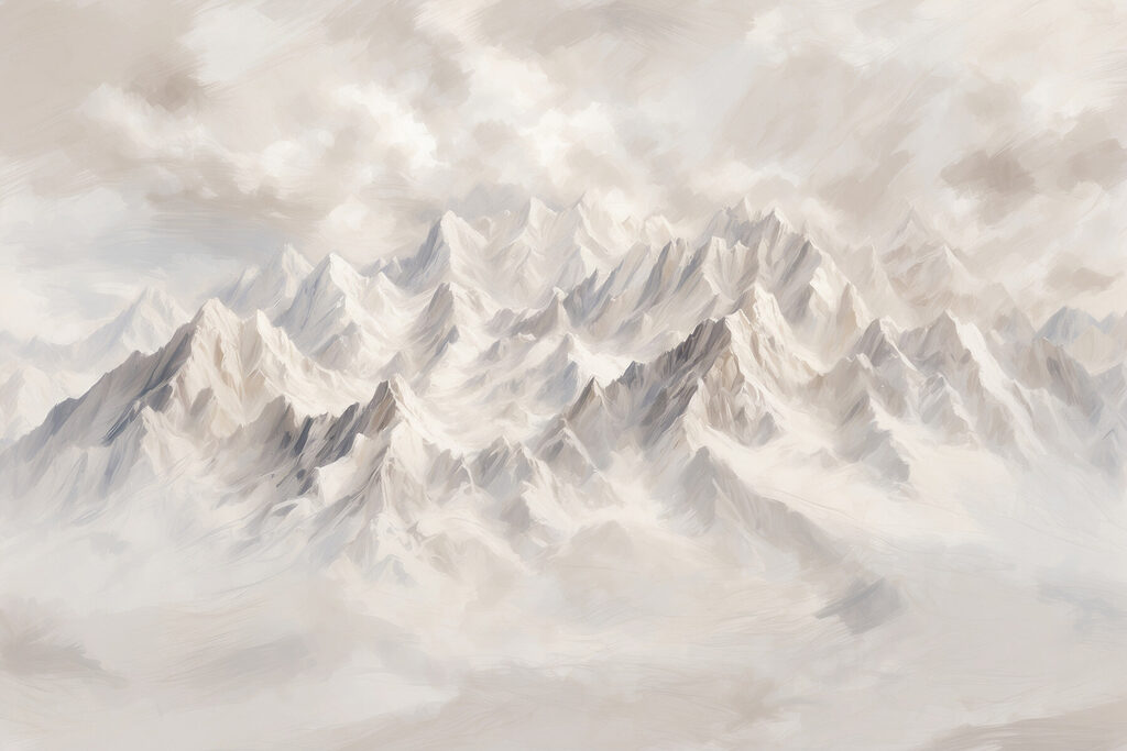 Cumes brancos sobre nuvens — design completo