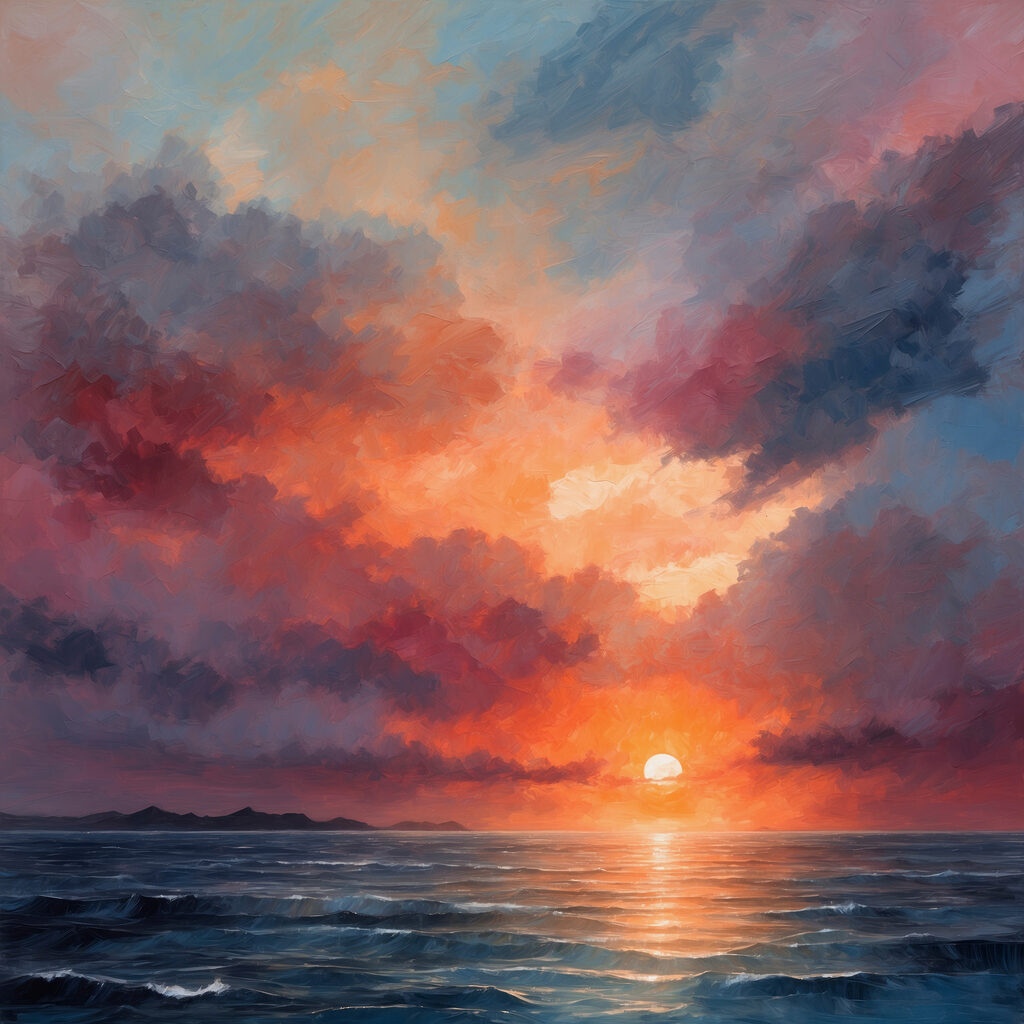 Pôr do sol roxo — design completo