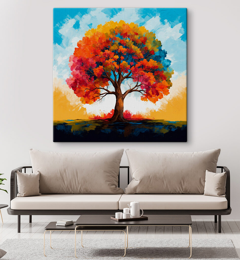 Árvore de cores outonais — interior 3