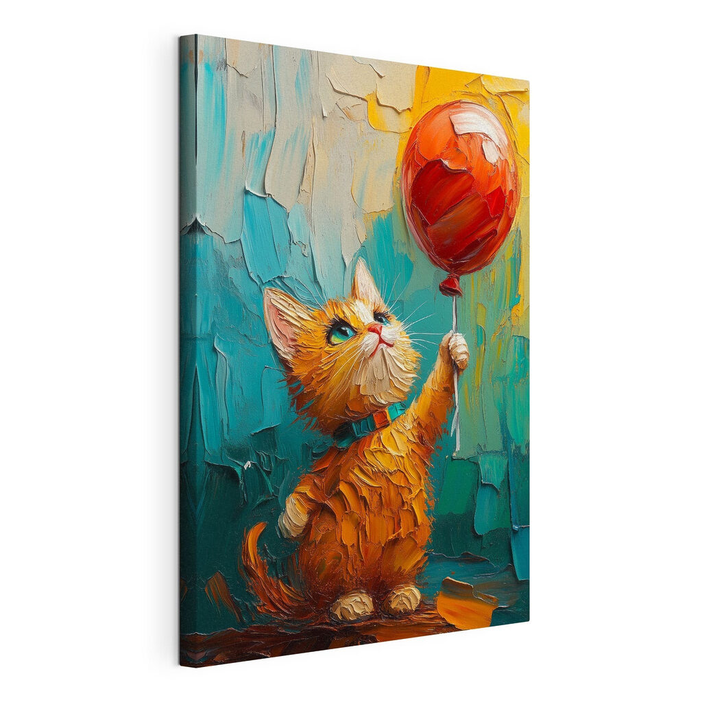 Gatinho com balão vermelho — vista do produto