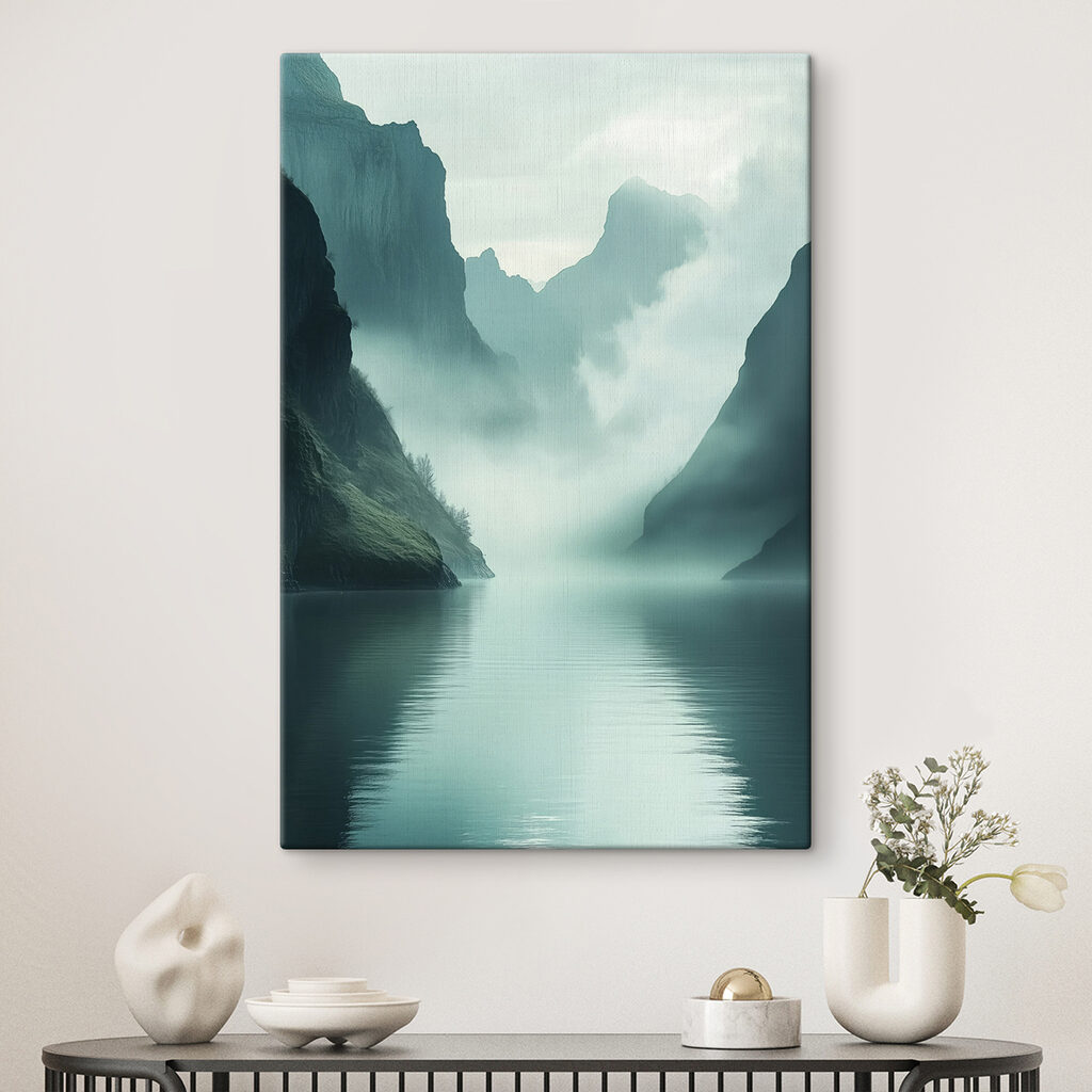 Desfiladeiro com névoa verde — interior 1