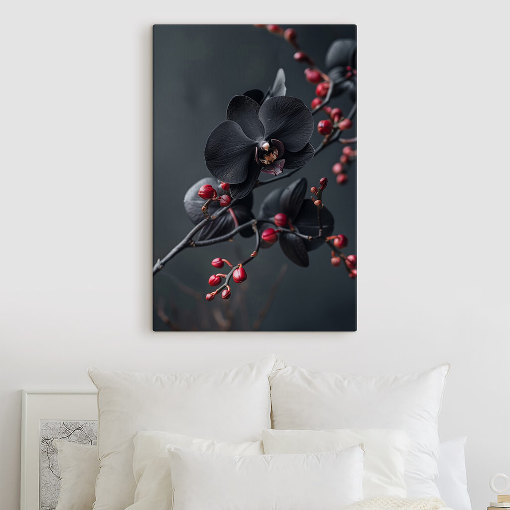 Orquídea preta com bagas — interior 2