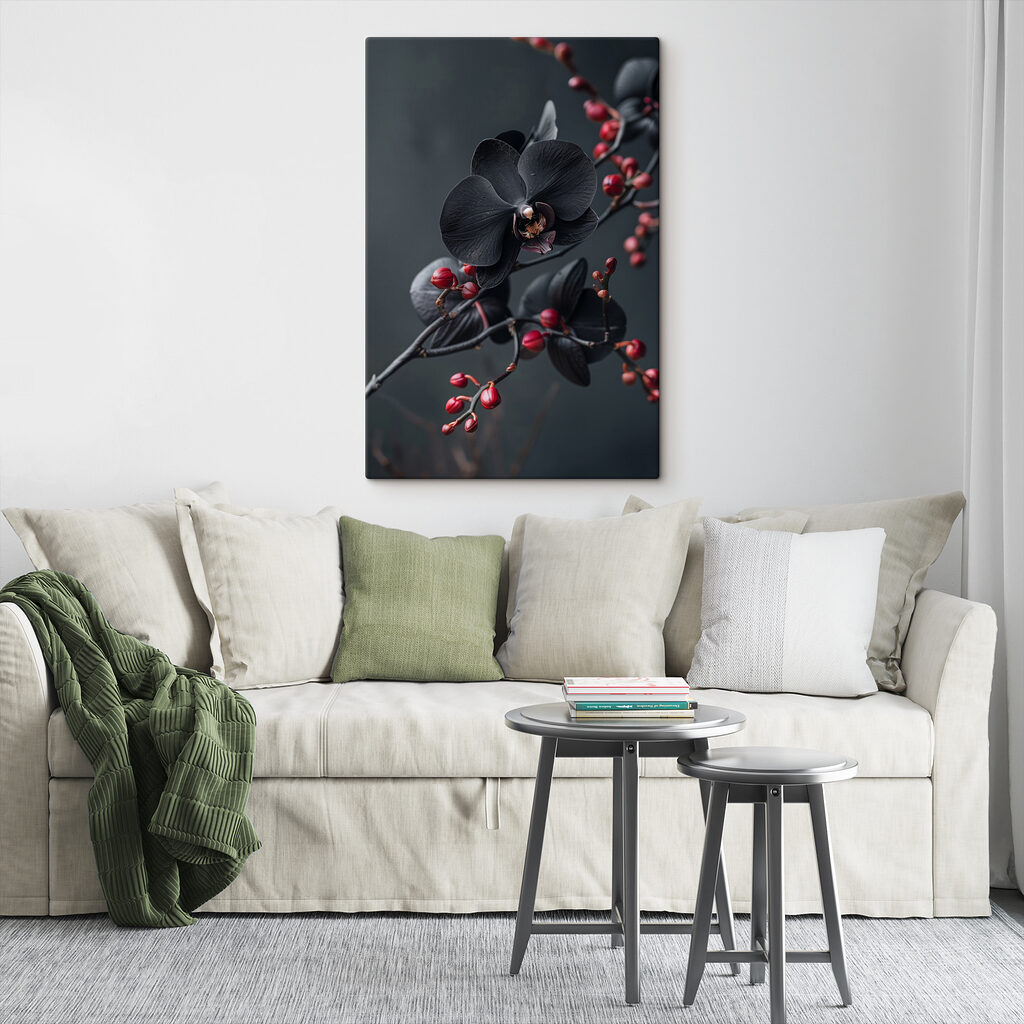Orquídea preta com bagas — interior 3