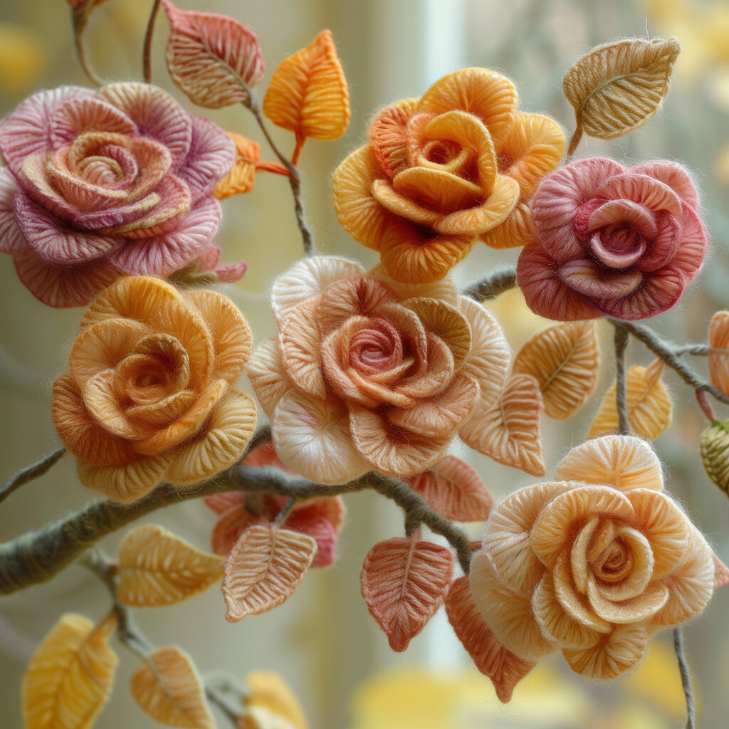 Rosas em laços quentes — design completo