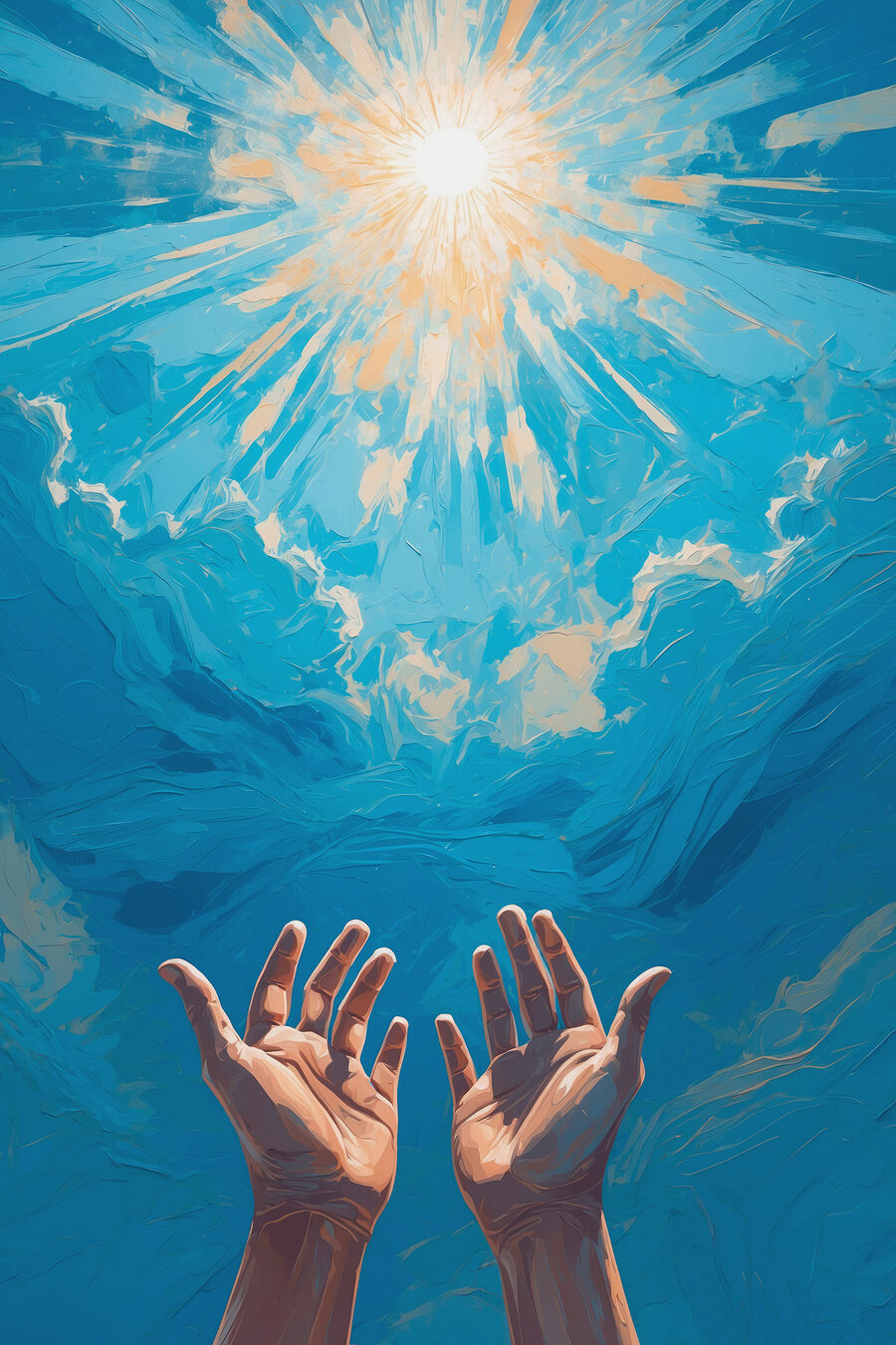 Mãos rumo à luz — design completo