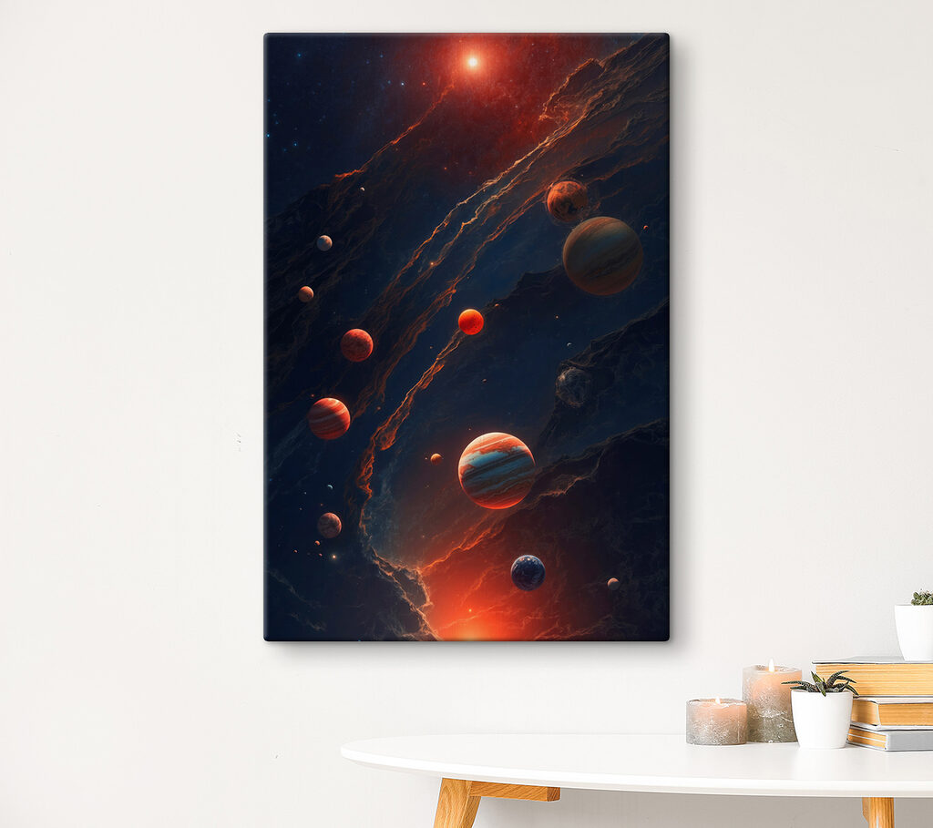 Planetas em rasto luminoso — interior 2
