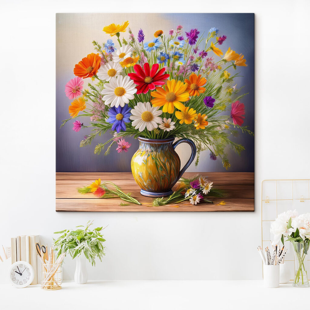 Jarra amarela com flores — interior 4