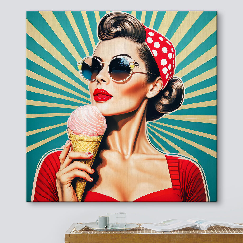 Retrato retro com gelado — interior 1