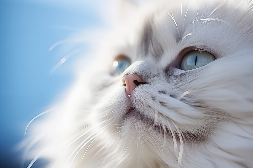 Olhar de gato branco — design completo