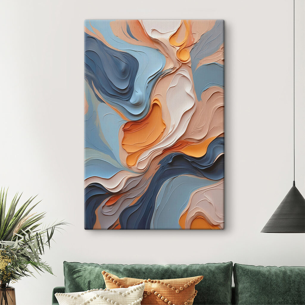 Camadas pastel em azul-escuro — interior 1