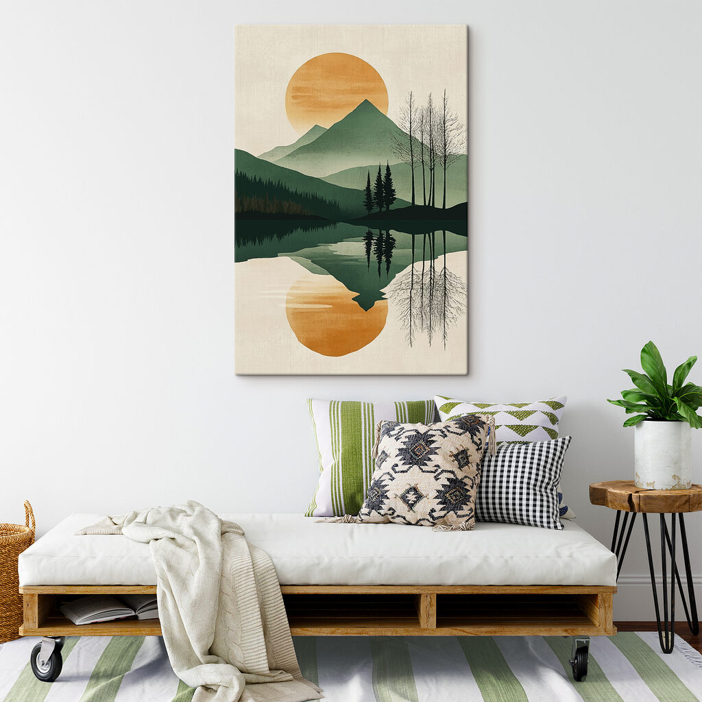 Montanha verde ao sol — interior 2
