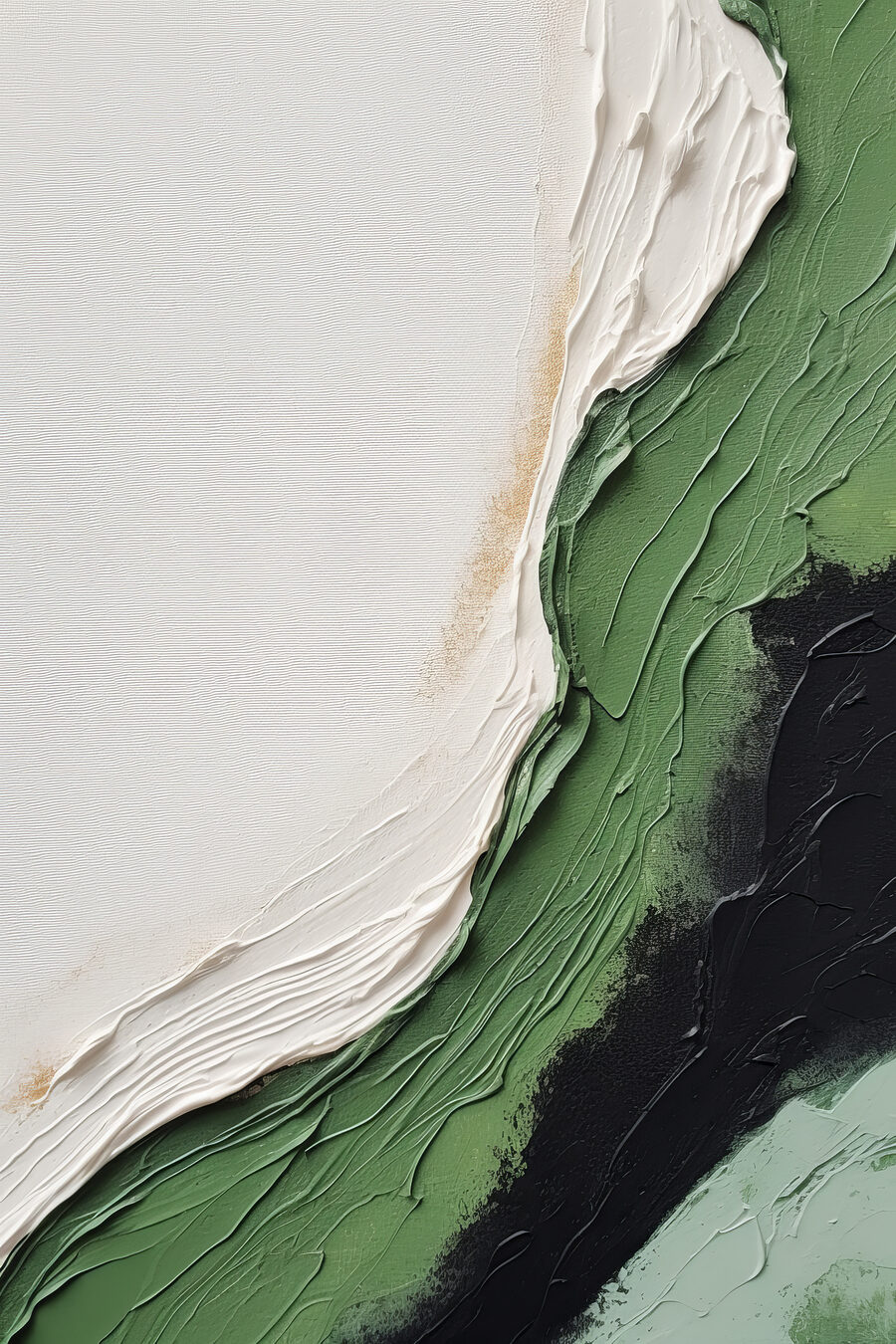Faixa verde sobre creme — design completo
