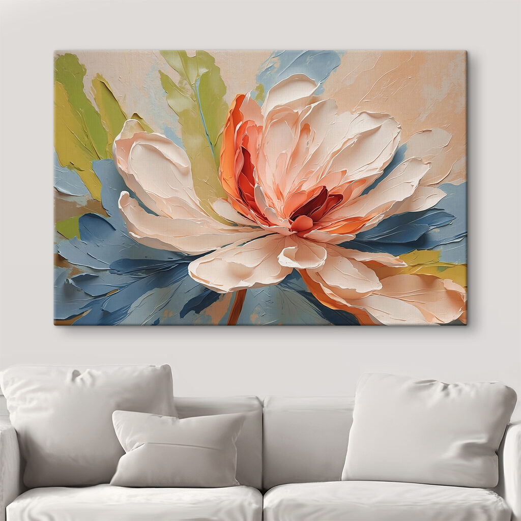 Flor aberta em tinta — interior 3