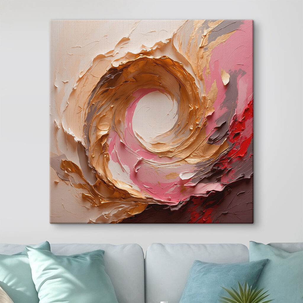Espiral rosa dourada — interior 2