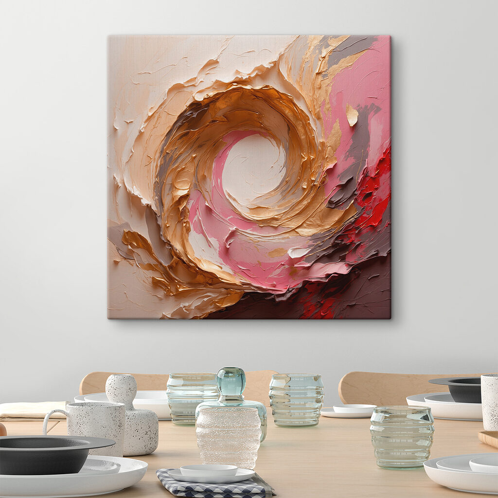 Espiral rosa dourada — interior 3